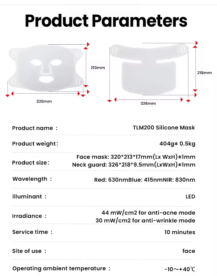 Idea Therapy TLM200-K LED-maske med nakkebehandling